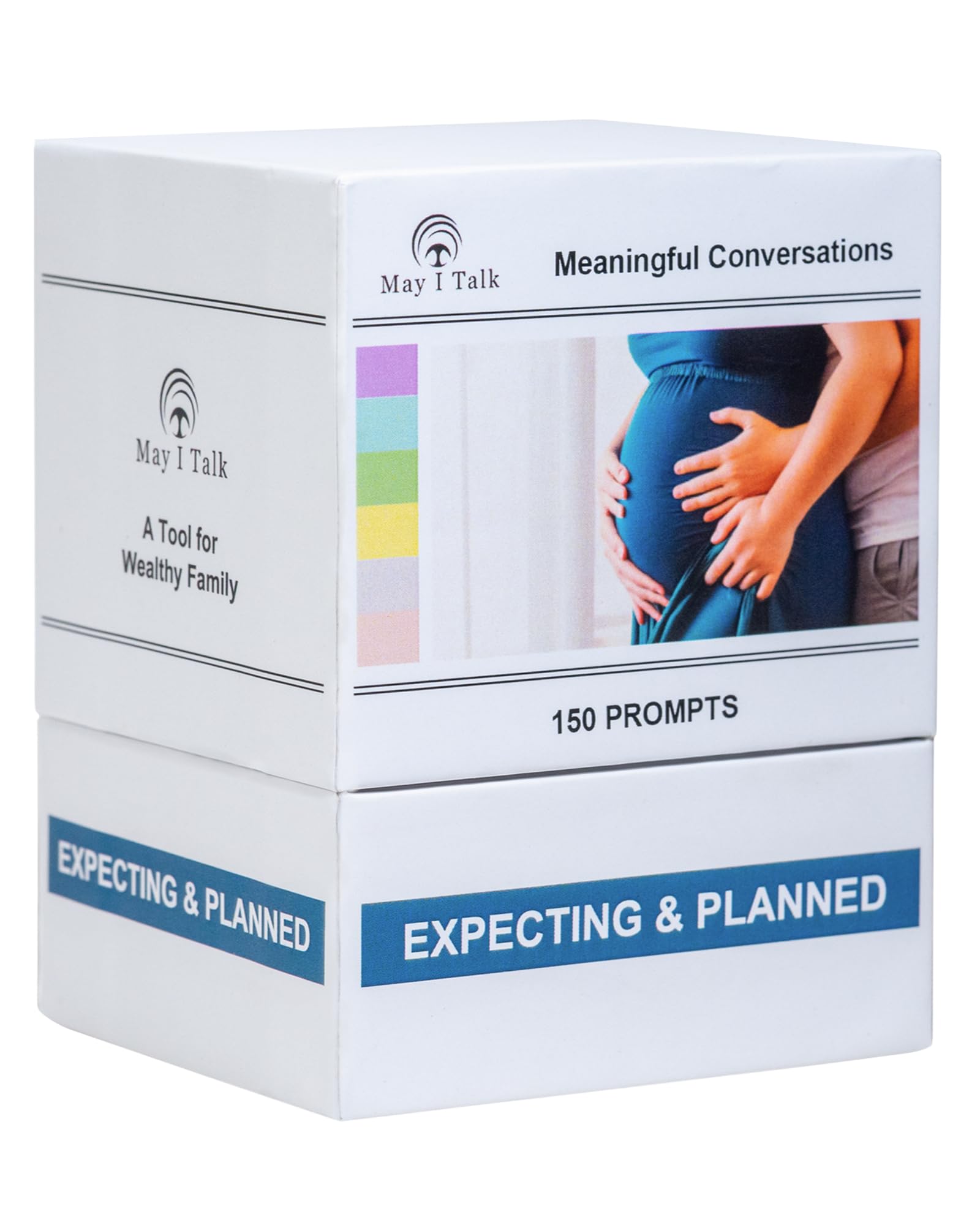 May I Talk - Pregnancy Conversation Cards - Expecting Better - 150 Prompts - Gift for Pregnancy Announcement - Pregnancy Must Have - Pregnancy & Parenting Planner - New Mom, Dad