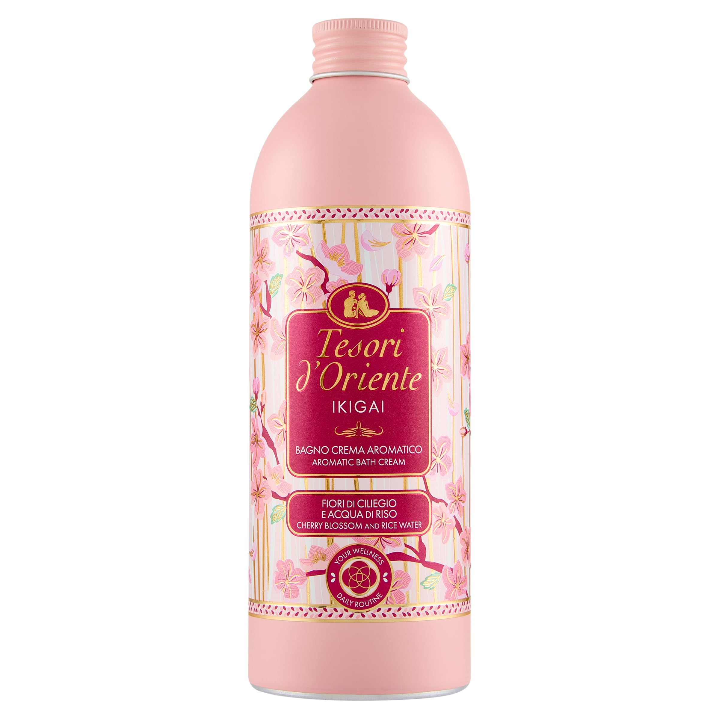 Tesori d'Oriente, Ikigai Bagno Crema, Bagnoschiuma dalle Note Floreali con Acqua di Riso per una Pelle Morbida e Liscia, Dona una Sensazione di Puro Benessere, 500ml