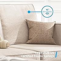 Vista 6 de Mjkone Juego de sofás de 3 piezas de 78 pulgadas de ancho para sala de estar, juegos de muebles seccionales en forma de L de 3 plazas, sofá y sofá