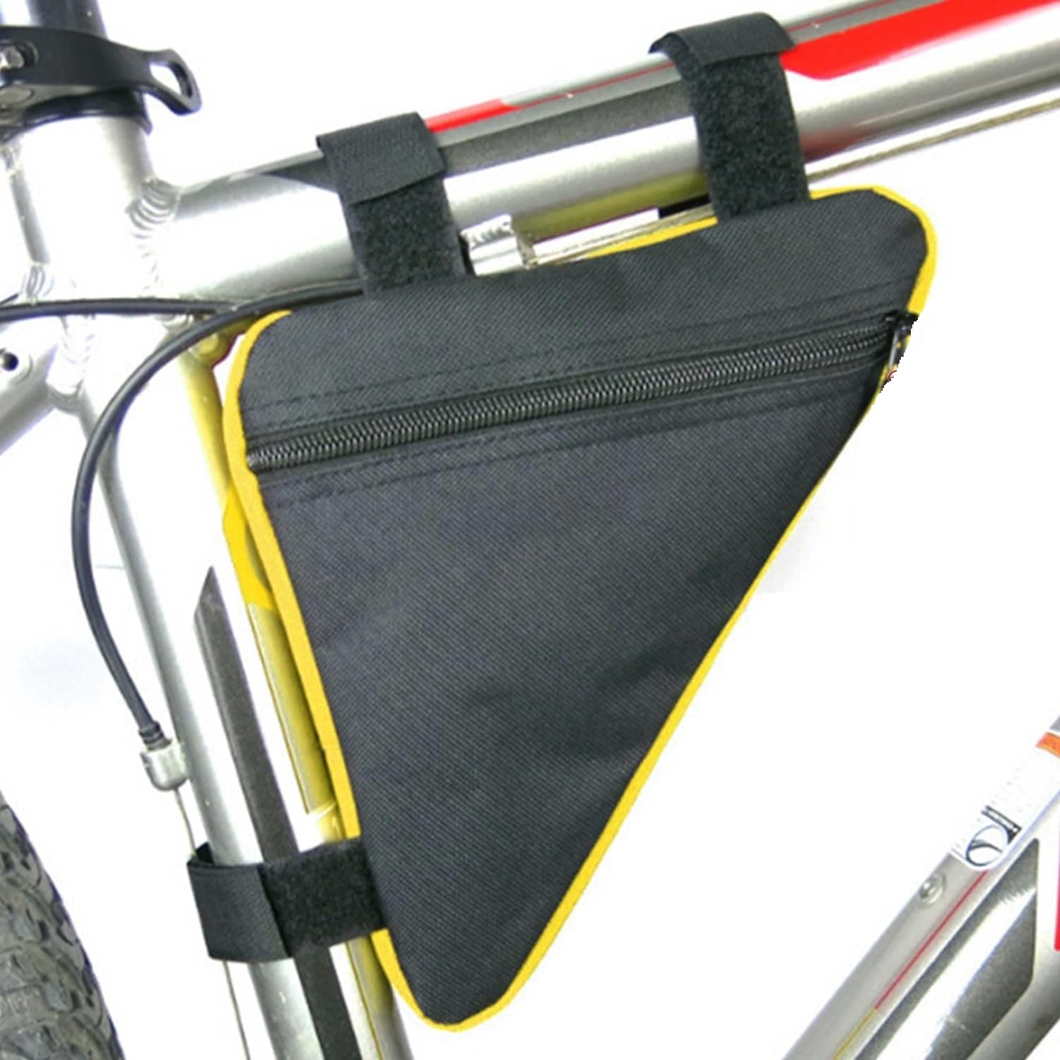 Kraptick Triangle Cycle Bag - Bike Front Frame Bag for Bicycle Tools - Bike Pouch for Cycle Accessories, Cycle Storage Pouch, Water-Proof Cycle Bag (Yellow Black) (B0CXDL4VZD) Amazon Price History, Amazon Price Tracker