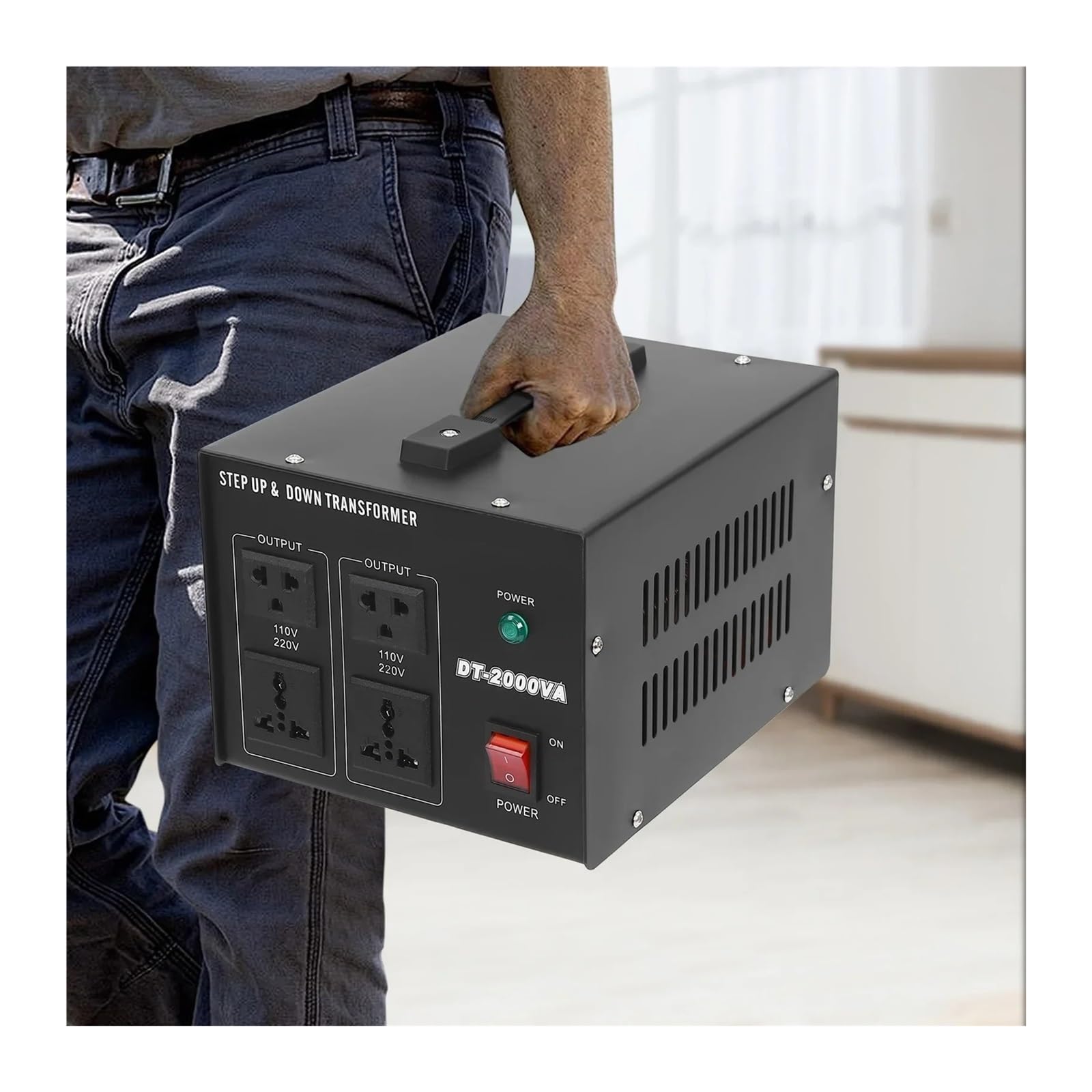 Amazon.co.jp: 電圧変換トランス ワンクリックスイッチ 220V→110V