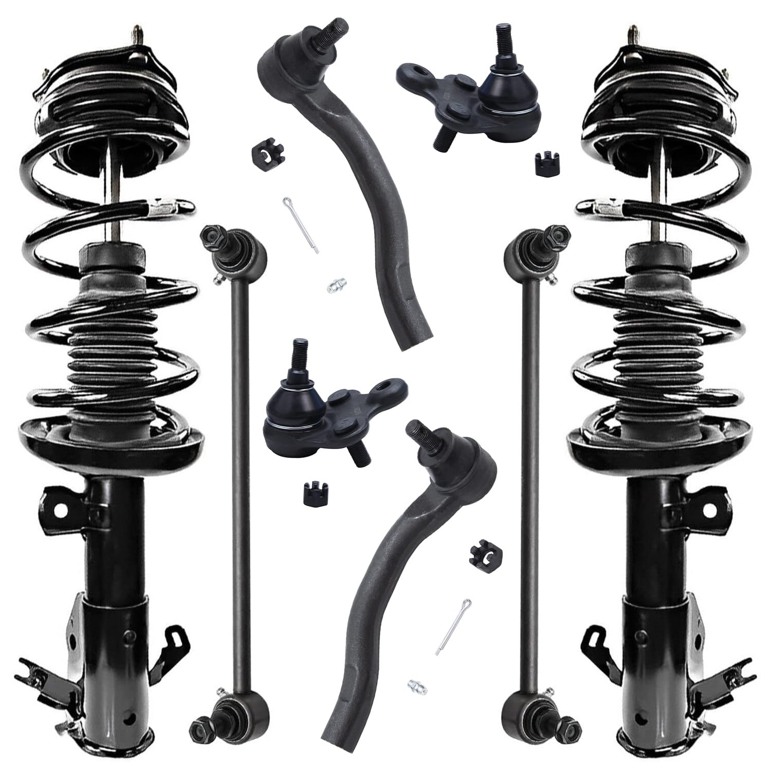 Detroit Axle - Front 8pc Struts Kit for 12-15 Honda Civic