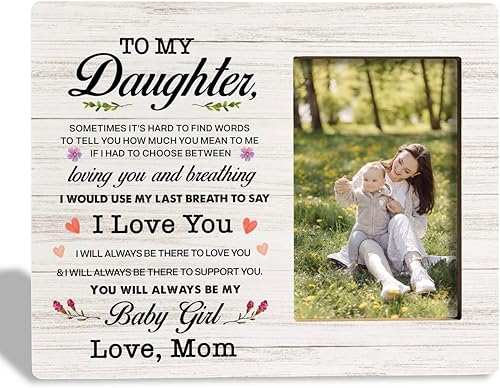 Miniatura 2 de Marco de fotos para hija, siempre serás mi bebé, regalo de marco de fotos de madera, decoración de placa para habitación de niña, regalo de
