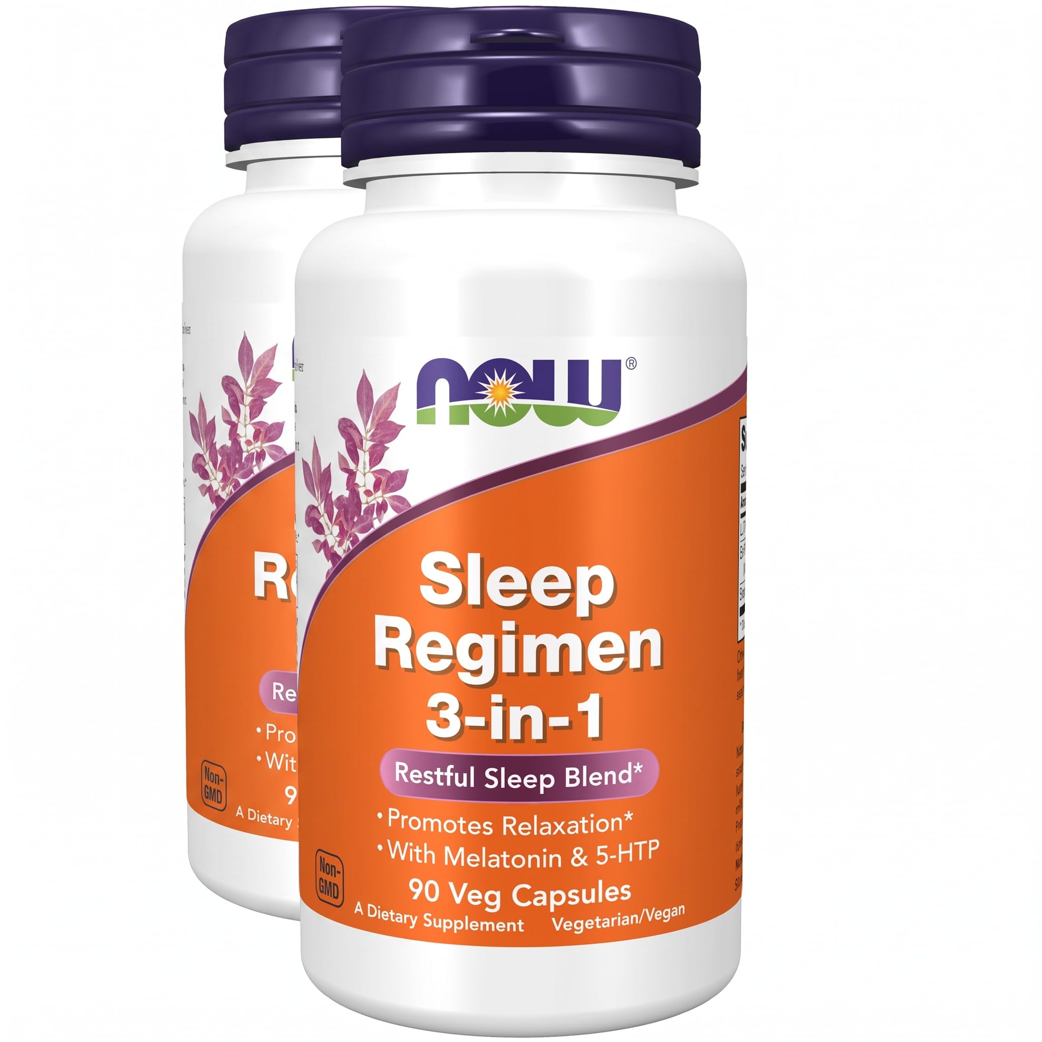 NOW Supplements, Sleep Regimen 3-In-1, Melatonin, L-Theanine, 90 Veg Caps — Amazon image 9