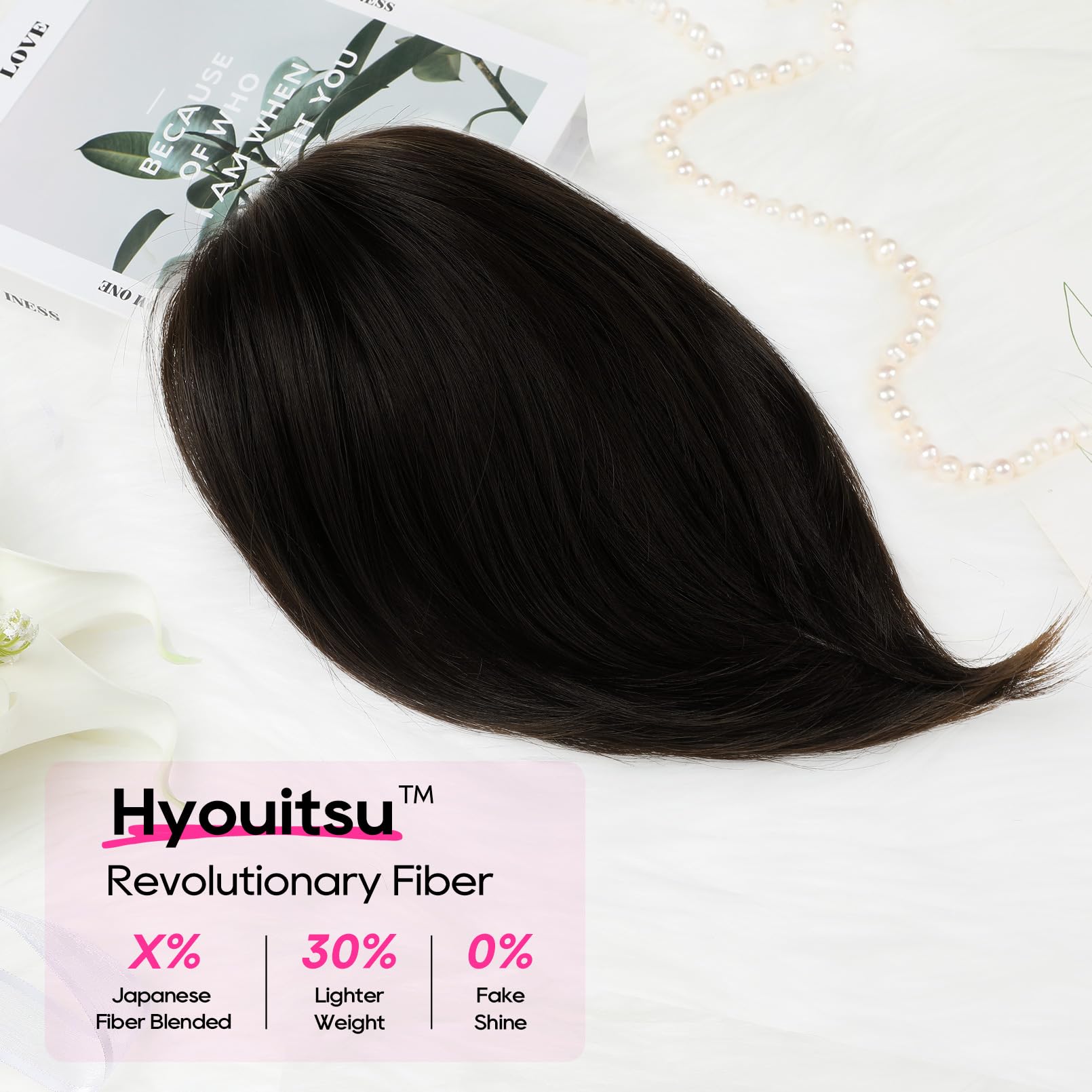 REECHO Ponytail Extension,Claw Clip Hair Bun Hair Piece Short Straight Ponytail Hair Extensions Messy Hair Bun Natural Synthetic Fake Ponytail Hair Pieces for Women- Black Brown - Image 3