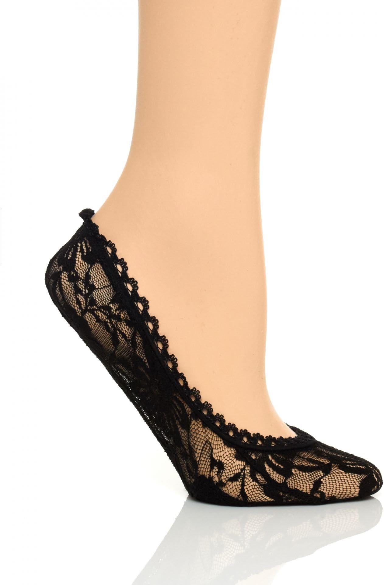 Kushyfoot Lace Foot Covers, Black, One-Size
