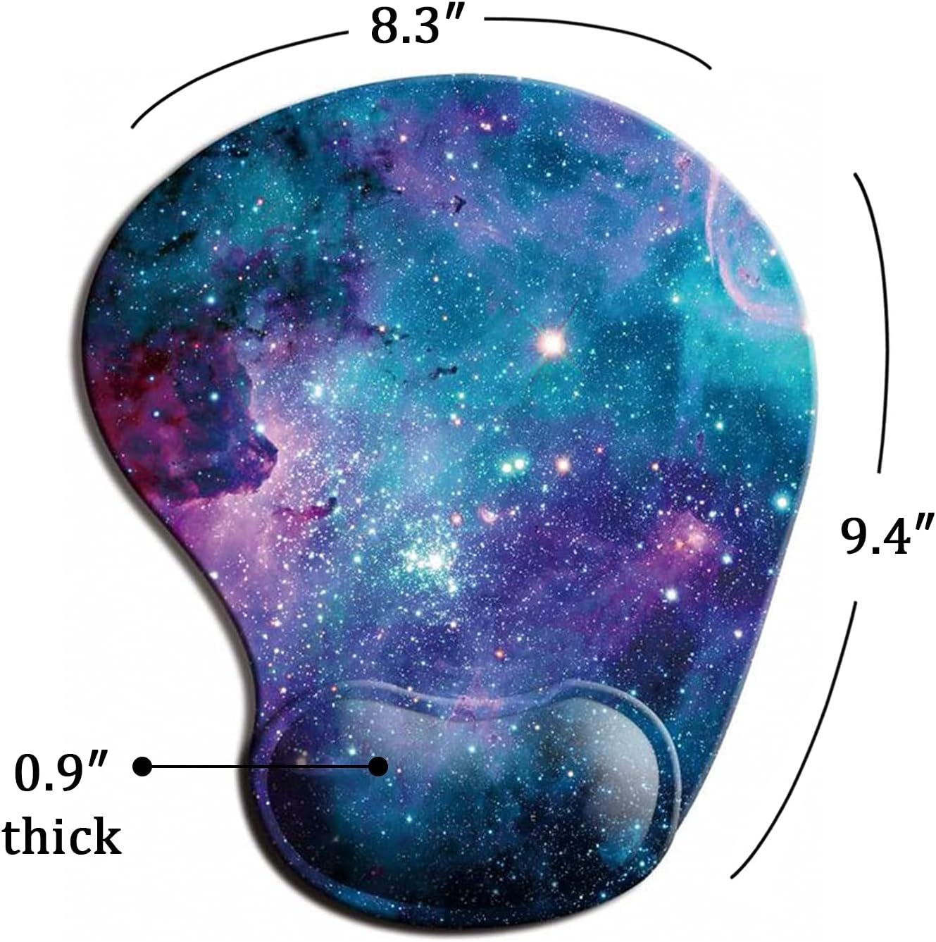 Ergonomic Mouse Pad with Wrist Support,Mouse Pads with Non-Slip PU Base for Home Office Working Studying Easy Typing & Pain Relief Blue Nebula : Office Products