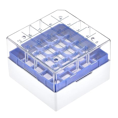 Sourcing Map Centrifuge Tube Freezer Storage Box 81 Slots