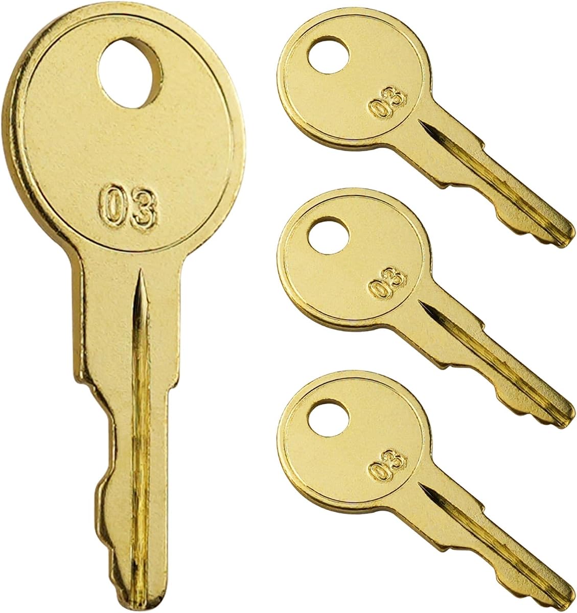 B03 Keys for Tool Chest and Cabinet Locks Fits Hus-ky Tool Box Home De-pot Hud-son De-walt Toolboxes 4 Pack