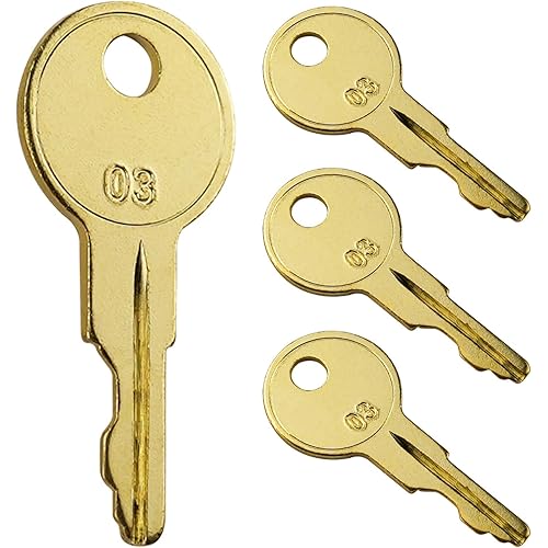 B03 Keys for Tool Chest and Cabinet Locks Fits Hus-ky Tool Box Home De-pot Hud-son De-walt Toolboxes 4 Pack
