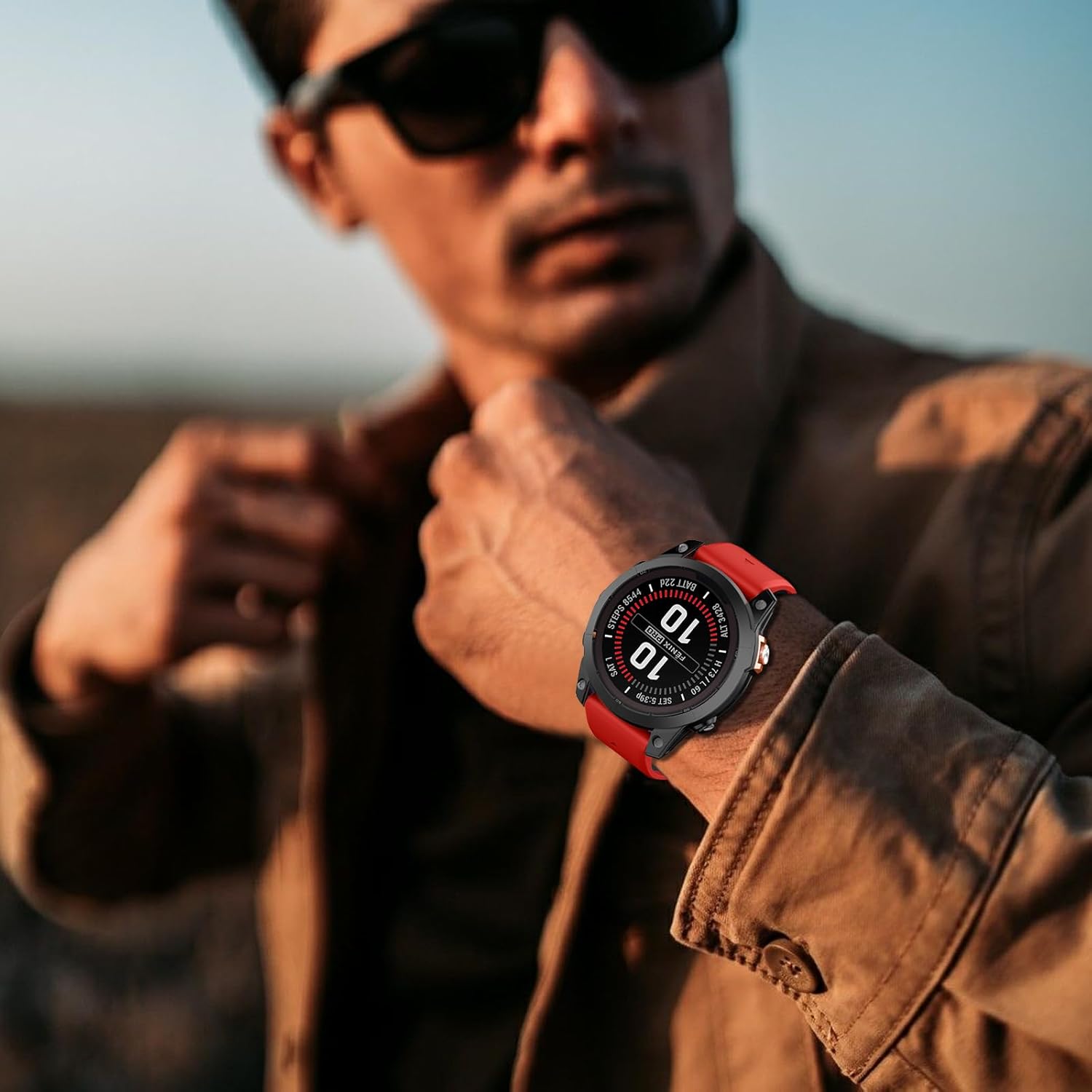 Watch Band for Garmin Fenix 8 47mm/Fenix 7/Fenix 6/Fenix 5/Epix Pro 47mm, 22mm Silicone QuickFit Replacement Bands - Image 6