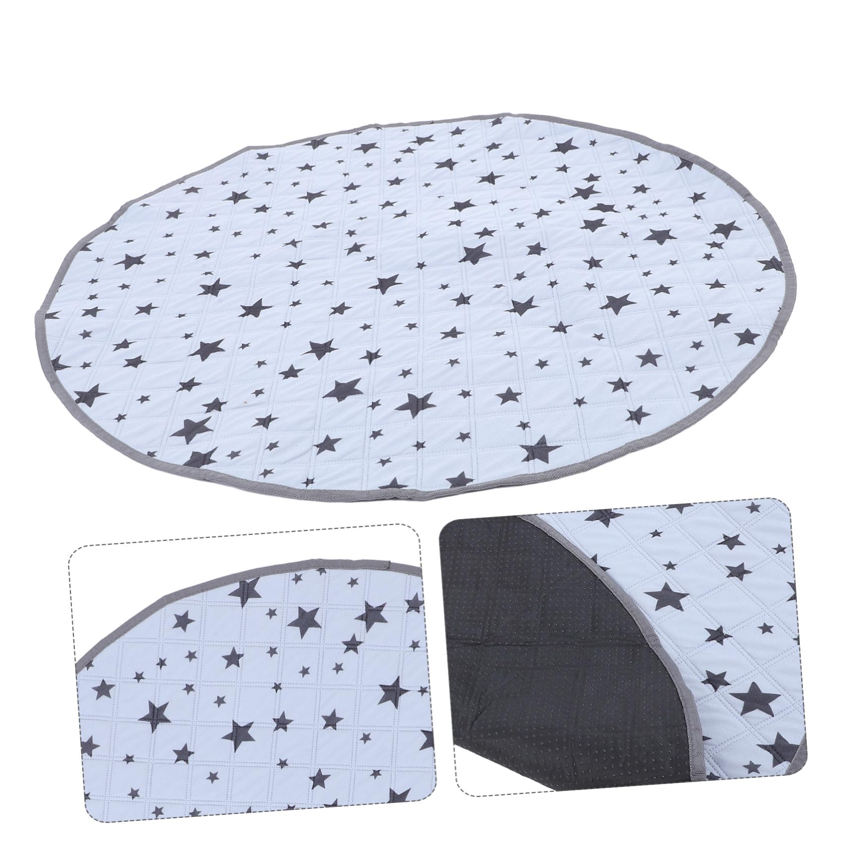 Tappetino Lavabile per Urina Animali Rotondo, Antiscivolo | Flanella, Riutilizzabile, 35, 37x35, 37 Pollici, per Cani, Gatti e Piccoli Roditori
