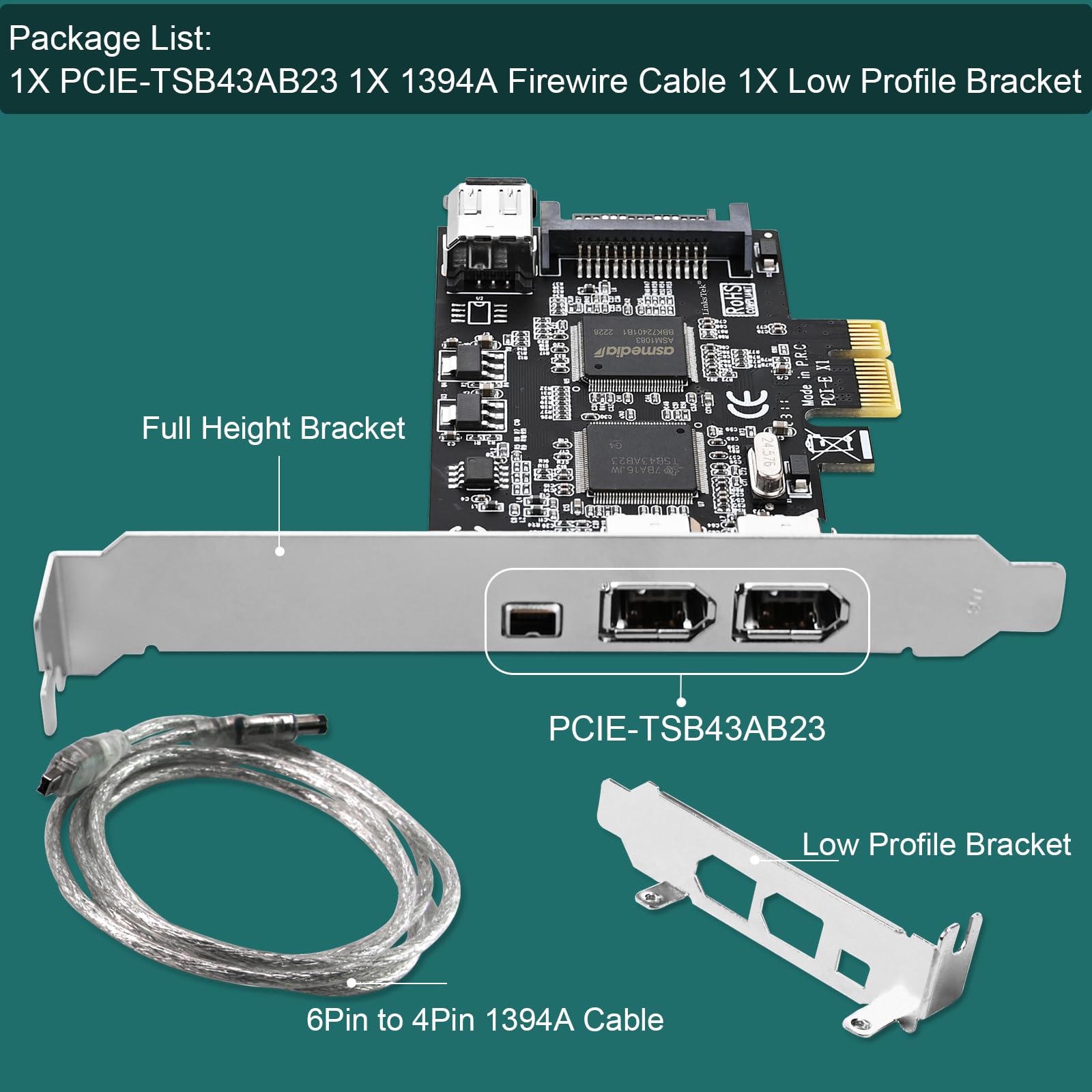 PCIE Firewire Card - Connect Legacy Devices -7 PCIE Firewire Card - Connect Legacy Devices -7
