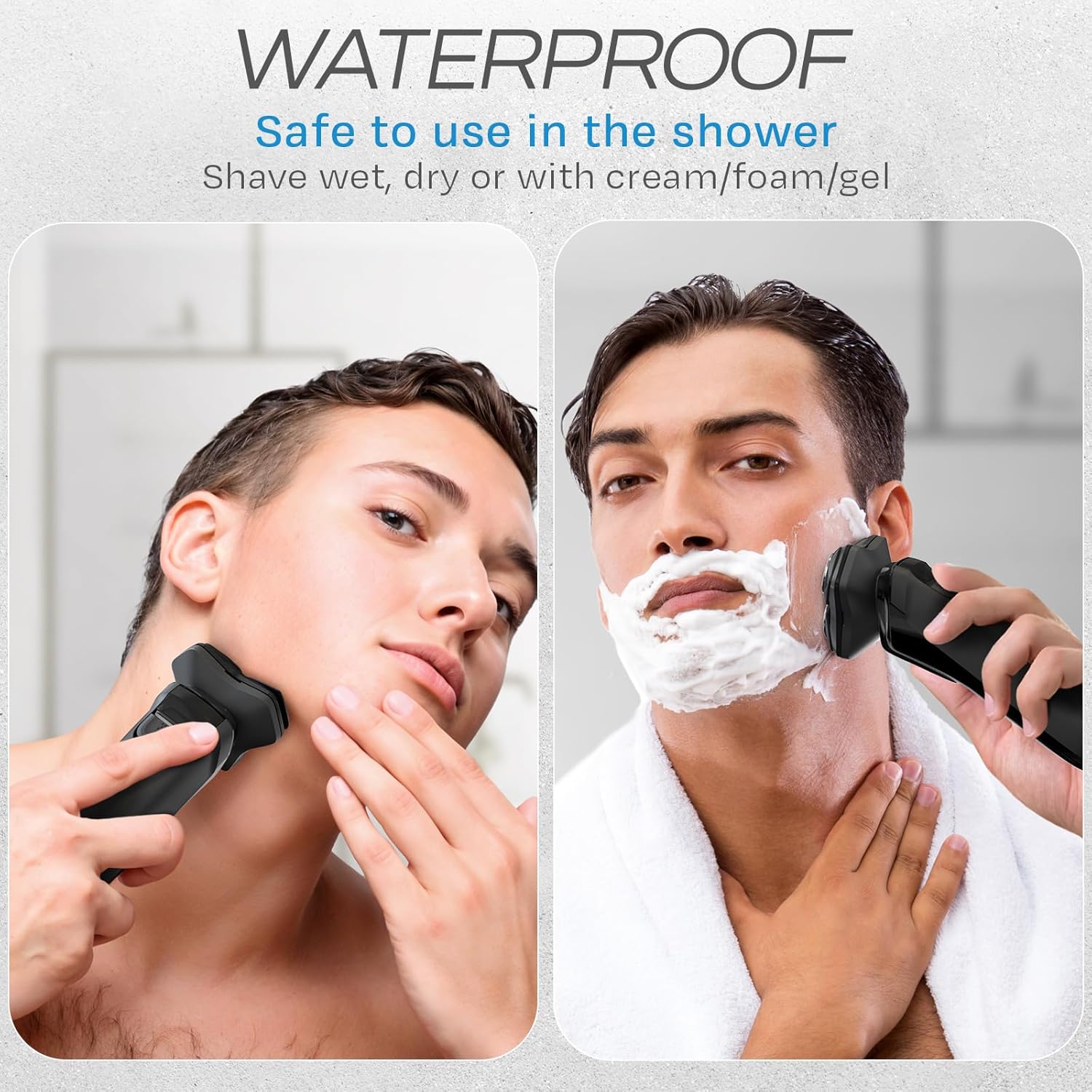 HUMMINGBIRD MK8 Premium Rotary Face Shaver, Rechargeable Wet & Dry Electric Shaver with Pop-up Trimmer, Electric Razor for Men, Waterproof, Cordless USB-C Rechargeable, LED Display, Travel Case - Image 4