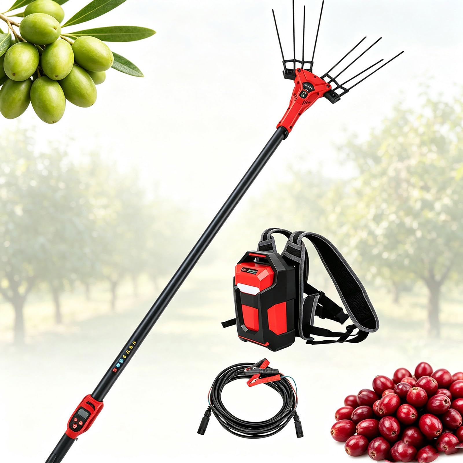 Récolteuse Fruits électrique,d'olivestélescopique 600W-Withbattery