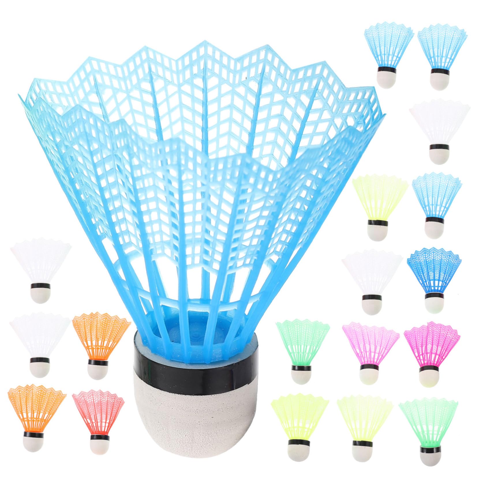 VICASKY High Shuttlecocks 20pcs Plastic Badminton Balls Colorful Shuttlecocks for Play Random Color