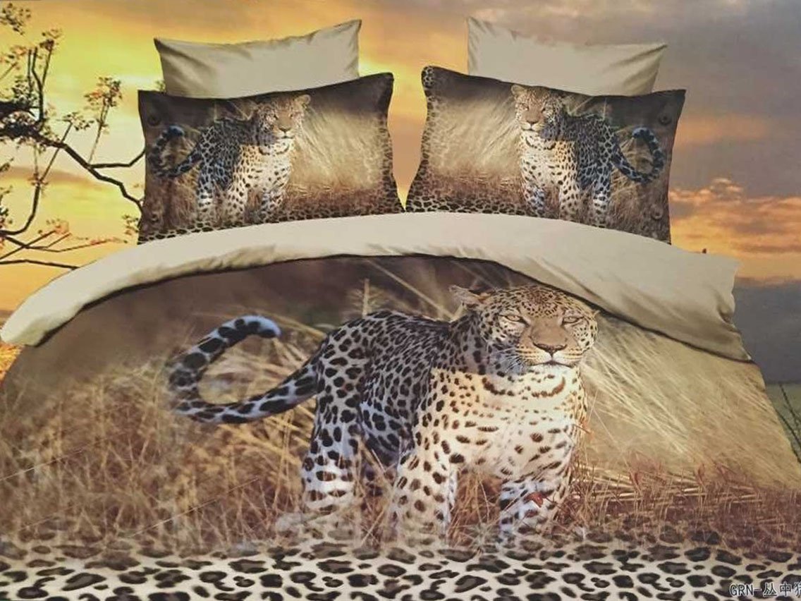 Housse de couette léopard double et king size 125g CUSHIONMANIA