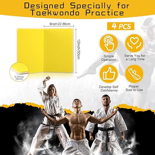 Miniatura 2 de Wettarn 4 tablas irrompibles de artes marciales Taekwondo para niños, tabla de rotura de espuma, tablas de objetivos de karate, artes marciales para