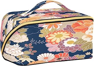 Bolsa de cosméticos de viaje con flores color...