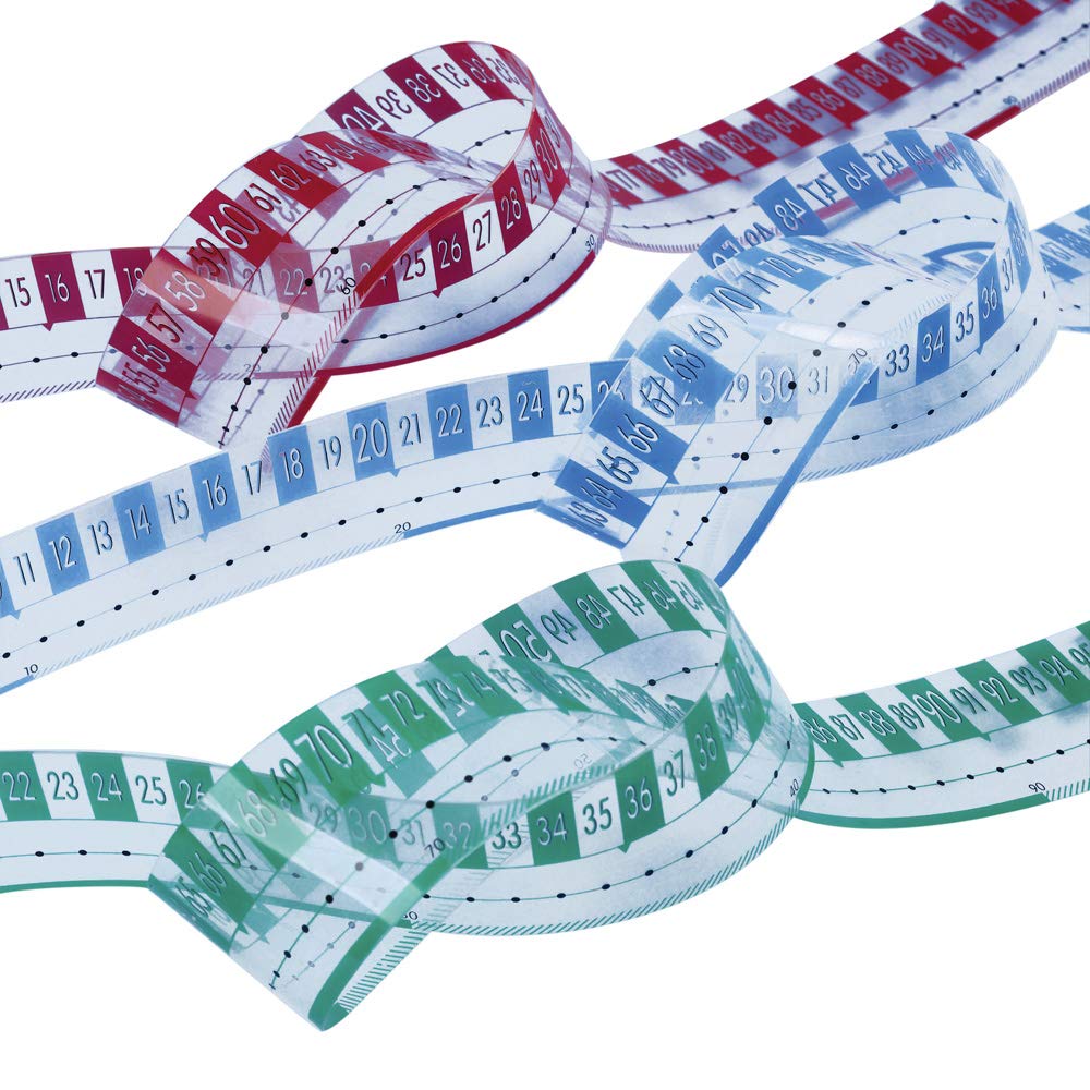 HenBea- Regla Flexible, 1 m, Transparente, Multicolor (797)