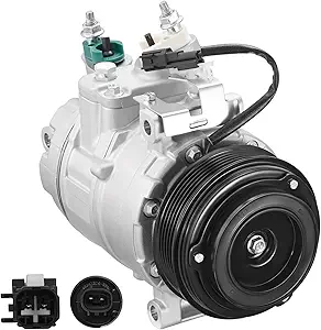 BDFHYK 198355 Air Conditioning A/C Compressor with Clutch Compatible with Ford Edge 2012 2013 2014 2015, Ford Explorer 2012, 2.0L l4, Replace# 197355, BB5Z19703C, CT4Z19703B, CT4Z19703C