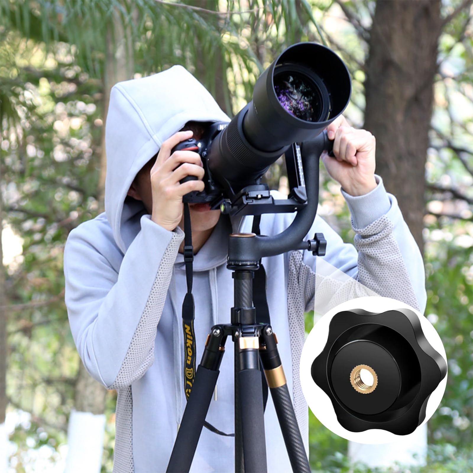 6 dadi con impugnatura a stella M6, diametro esterno 32 mm, dadi ad aletta, bottoni con dadi zigrinati, filettatura interna in ottone, per macchine e attrezzature, mobili, macchine utensili
