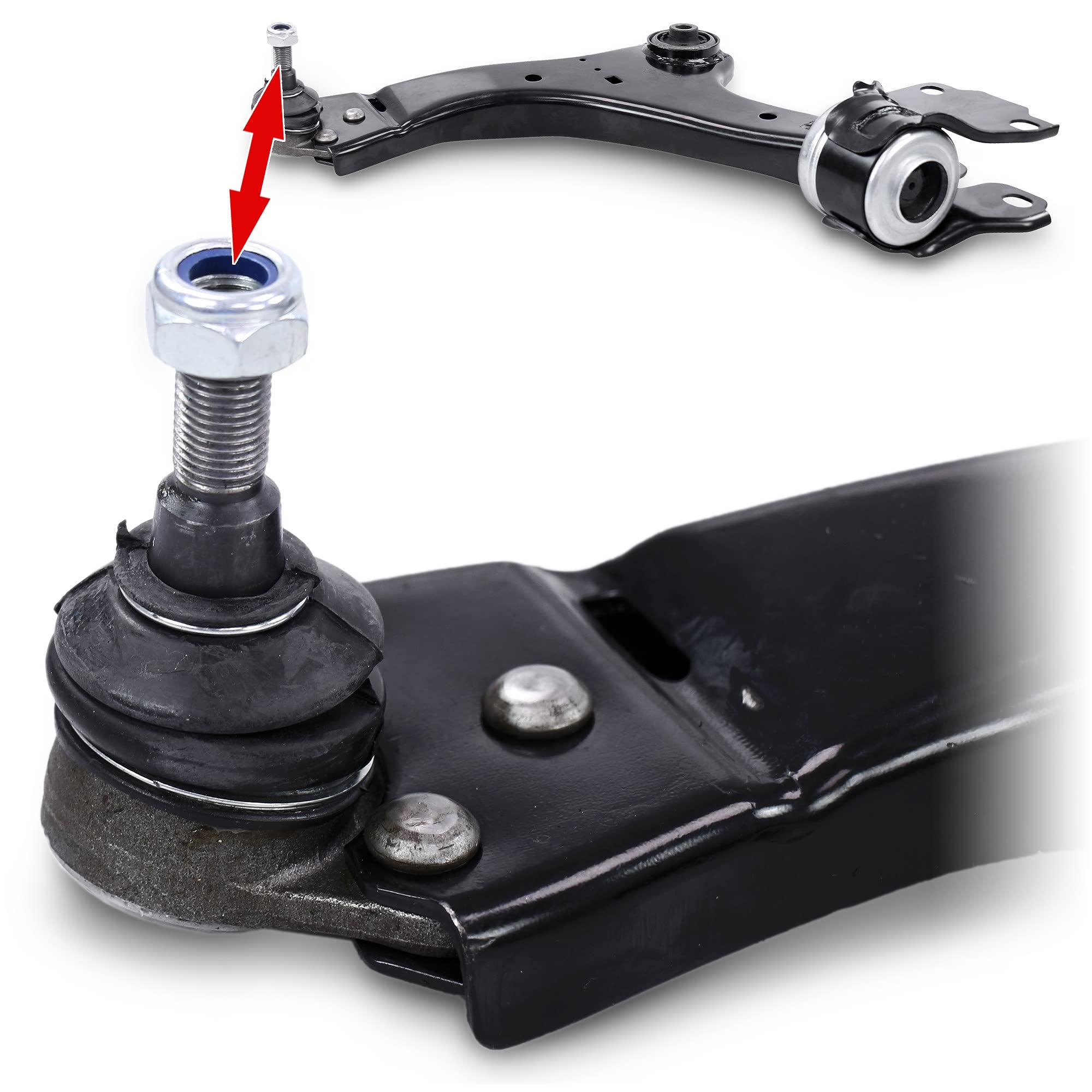 ATEC Germany 2x Querlenker Vorderachse vorne unten links & rechts, 2x Koppelstange vorne