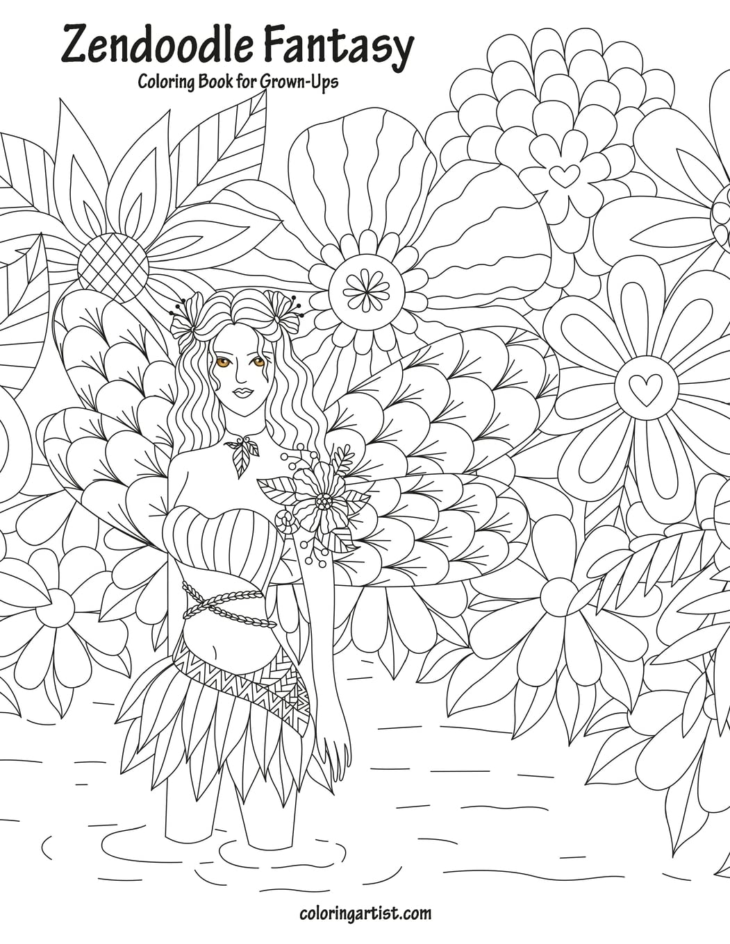 Zendoodle Fantasy Coloring Book for Grown-Ups 1: Volume 1