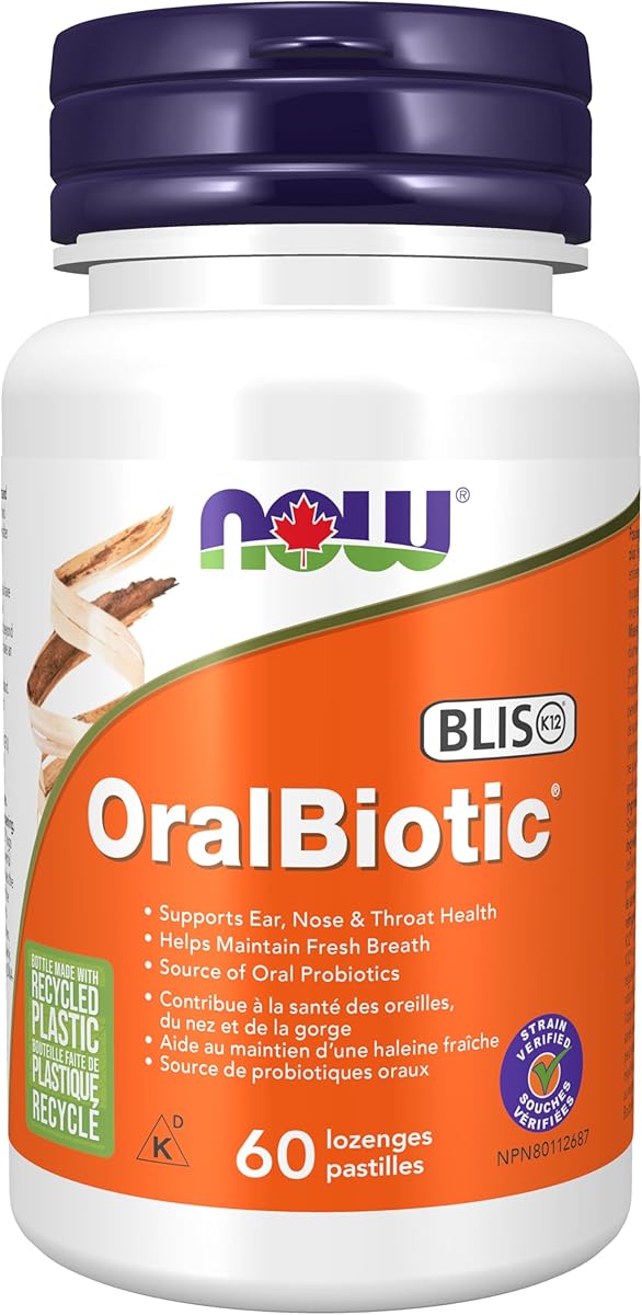 NOW Supplements, OralBiotic, Developed for Adults & Children, Strain Verified, 60 Lozenges