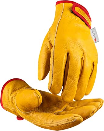 Winter Leather Work Gloves with Thinsulate Lining