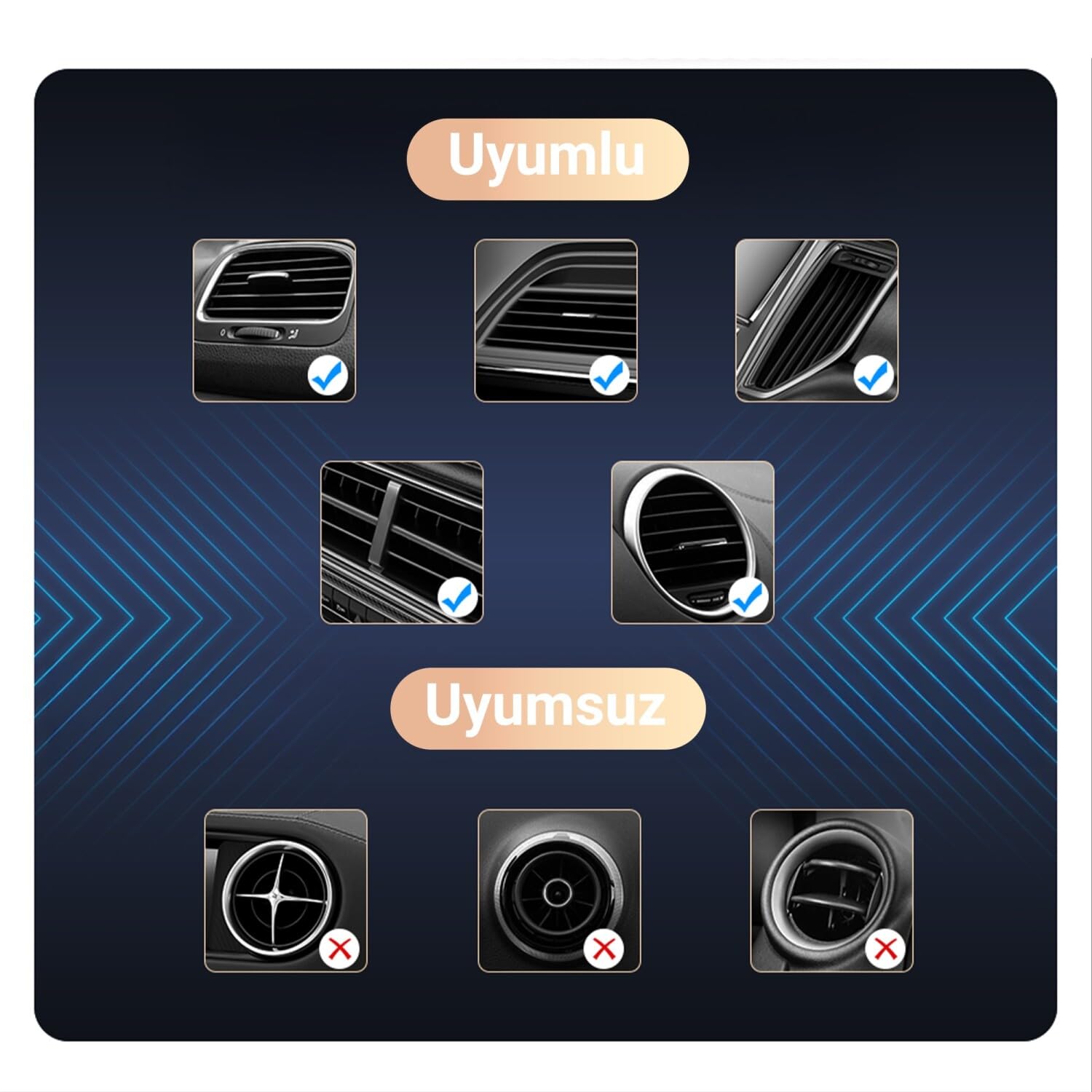 Rocoren 15W Bezprzewodowa ładowarka samochodowa, magnetyczna z QC3.0, Automatyczne i szybkie automatyczne ładowanie bezprzewodowe, rozpraszanie ciepła, kompatybilna z MagSafe, iPhone Series