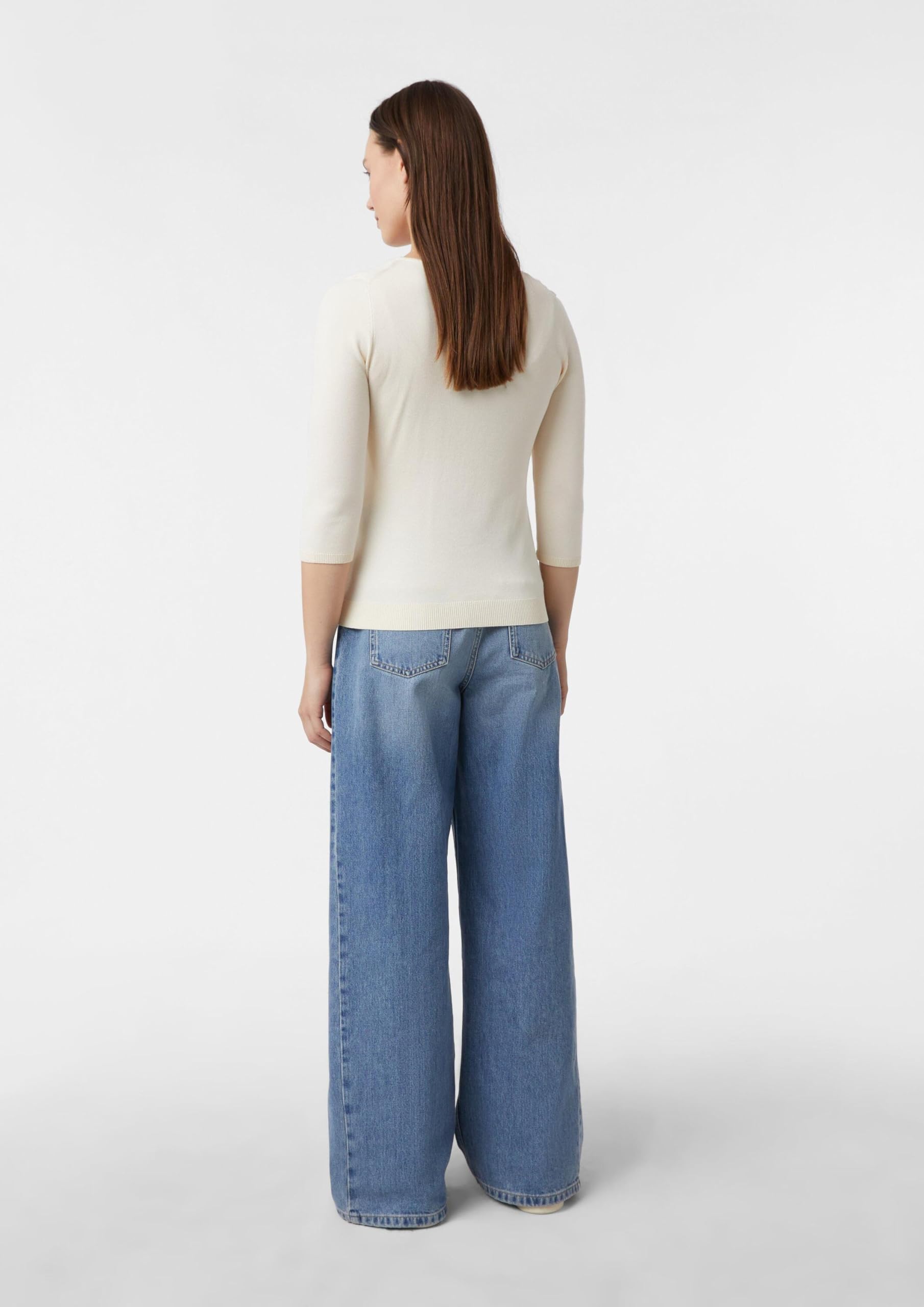 Comma Schmaler Feinstrickpullover aus Viskosemix
