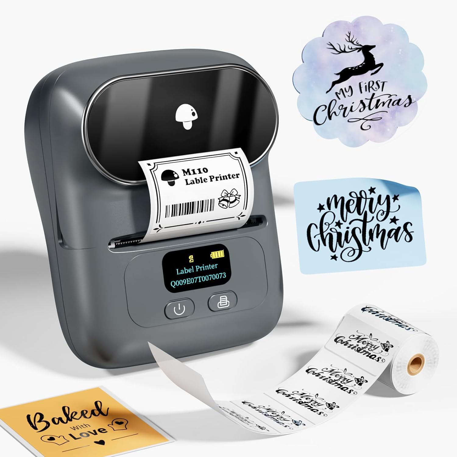 M110 Etikettendrucker, Bluetooth Beschriftungsgerät für iOS&  