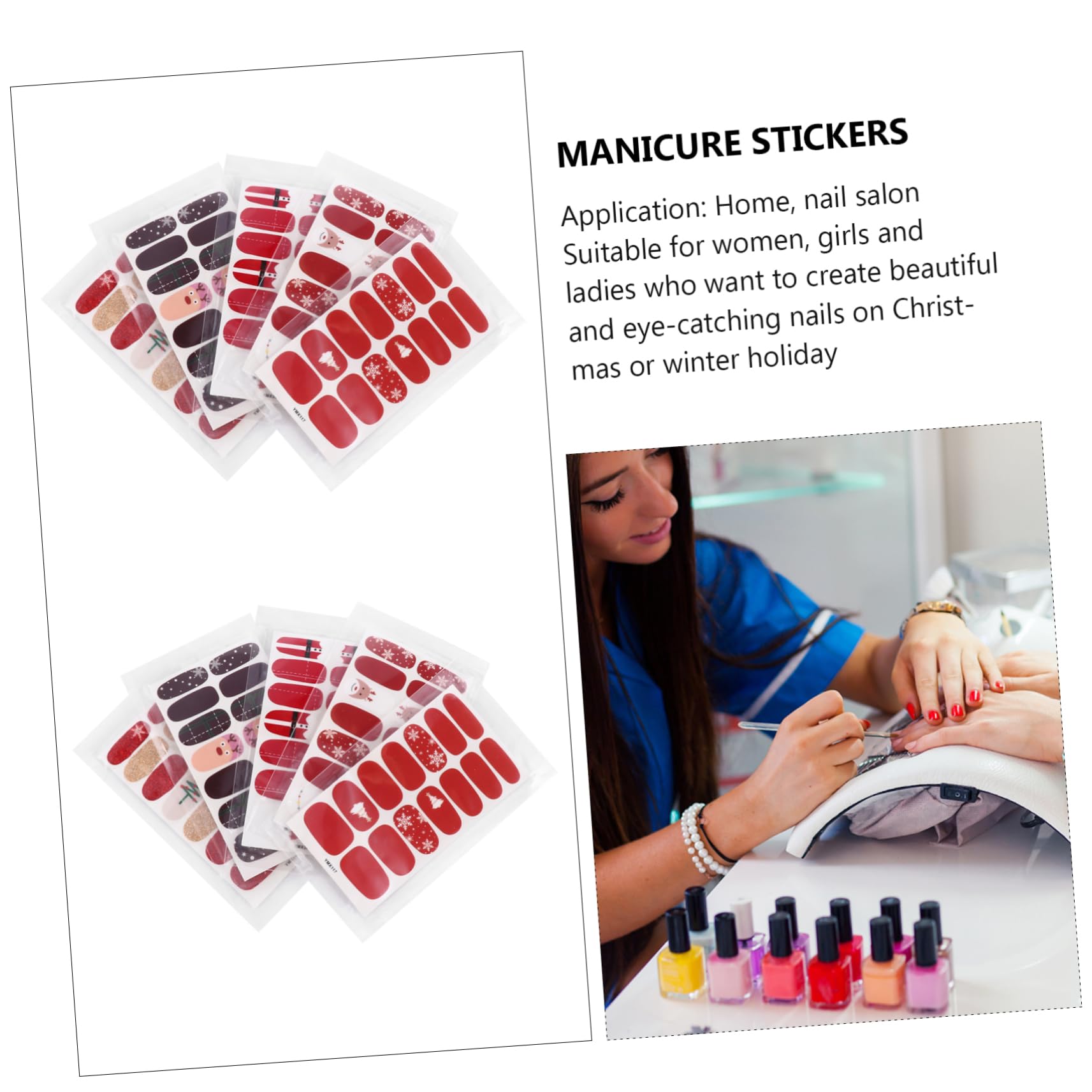 FRCOLOR 30 Fogli Adesivi Per Natalizi Decalcomanie Per Nail Art Natalizie Invernali Adesivo Per Nail Art Natalizio Adesivo Di Arte Del Di Natale Pellicola Per
