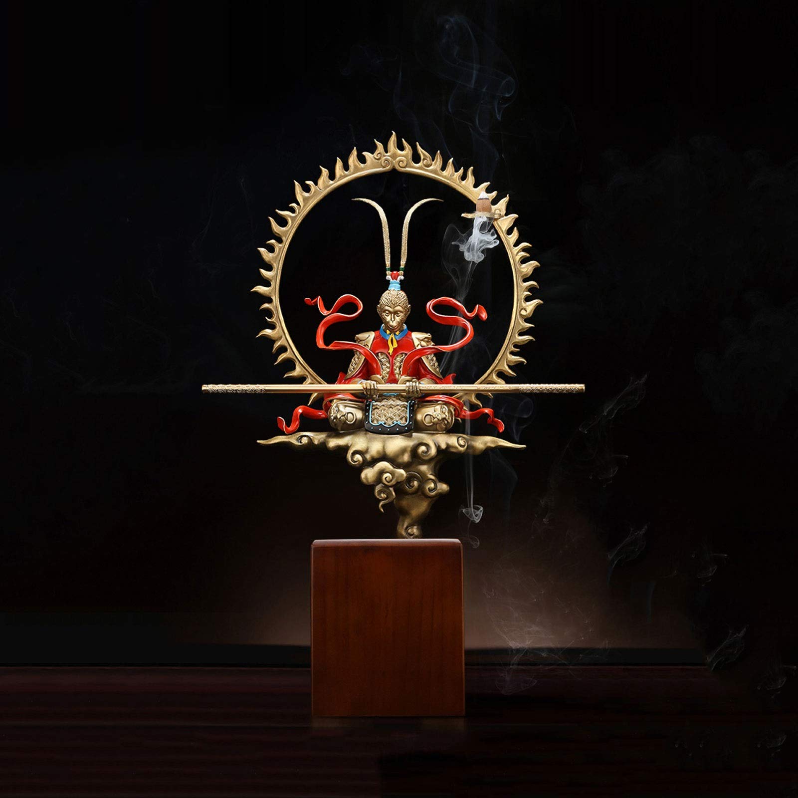 Sun Wukong Statue Decoration Miedź Walka Buddha Kreatywny Dekoracji Salon Pulpit Crafts Monkey King Rzeźba Materiał Office Dekoracje Urodzinowe Prezent Figurka Monkey King.