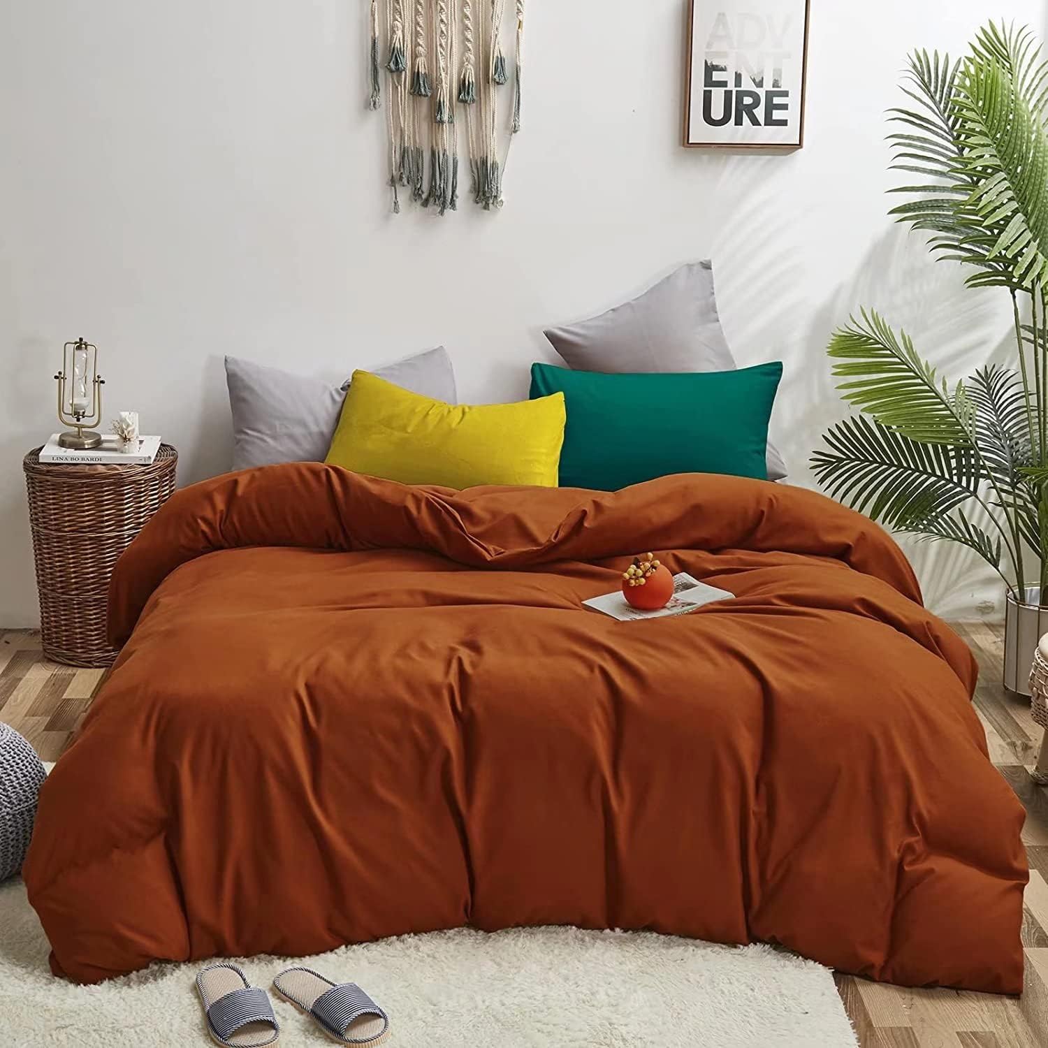 Houseri Burnt Orange King Size Duvet 