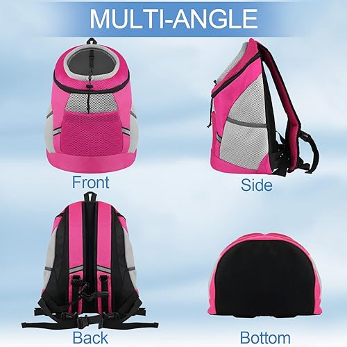 Miniatura 7 de Mochila transportadora para perros pequeños, diseño transpirable con mochila reflectante segura para perros pequeños y medianos, gatos