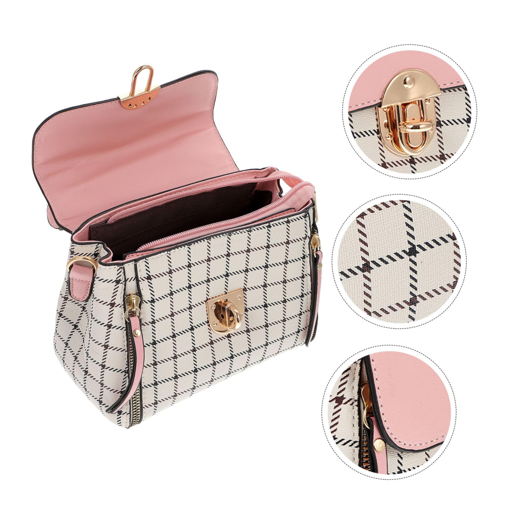 ORFOFE Bolso Bandolera Mujer Estilo Coreano Resistente y Compacto Bolso Hombro Cruzado con Capacidad para Móvil y Cosméticos Material PU y Aleación de Zinc