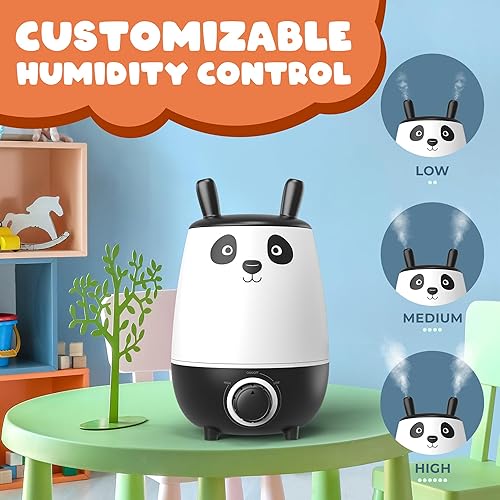 Miniatura 2 de Everlasting Comfort Humidificadores para niños de 2.5 litros para dormitorio, fácil de limpiar, tiempo de funcionamiento 24 horas, sin filtro,