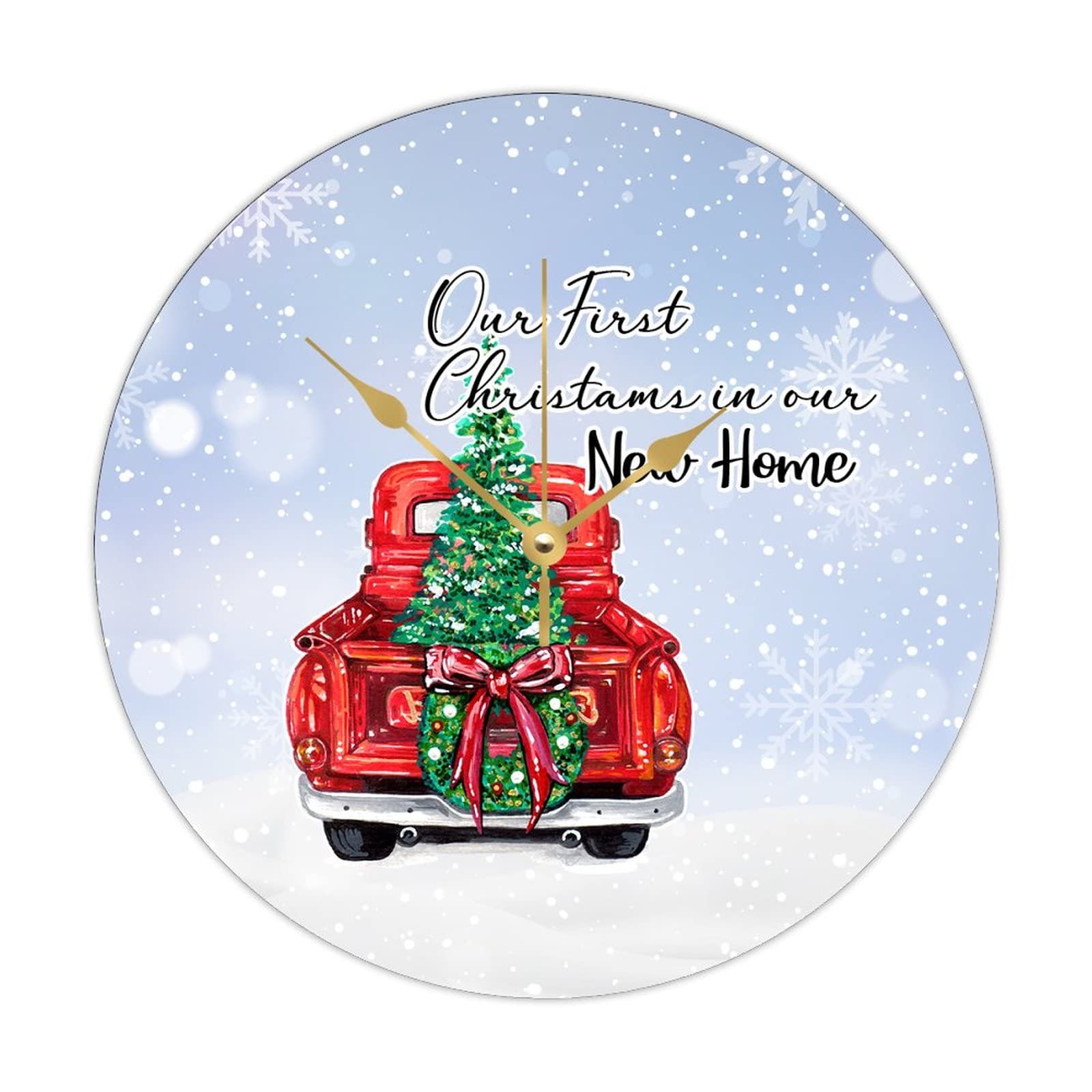 Horloge de Noël en bois pour fêter notre premier Noël ensemble