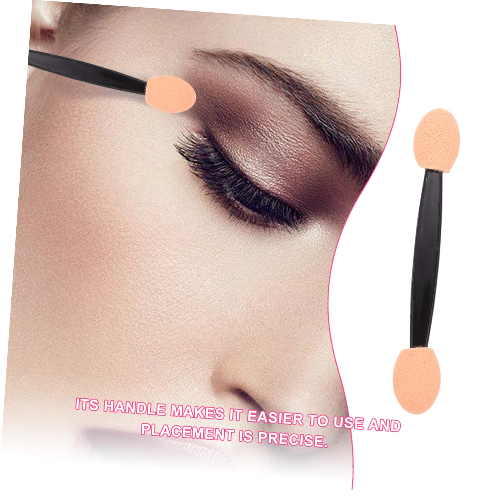 NULYLU 2sets Professional Eyeshadow Brushes Set Double-sided Eyeshadow Stick Cosmetic Tool 100pcs*2