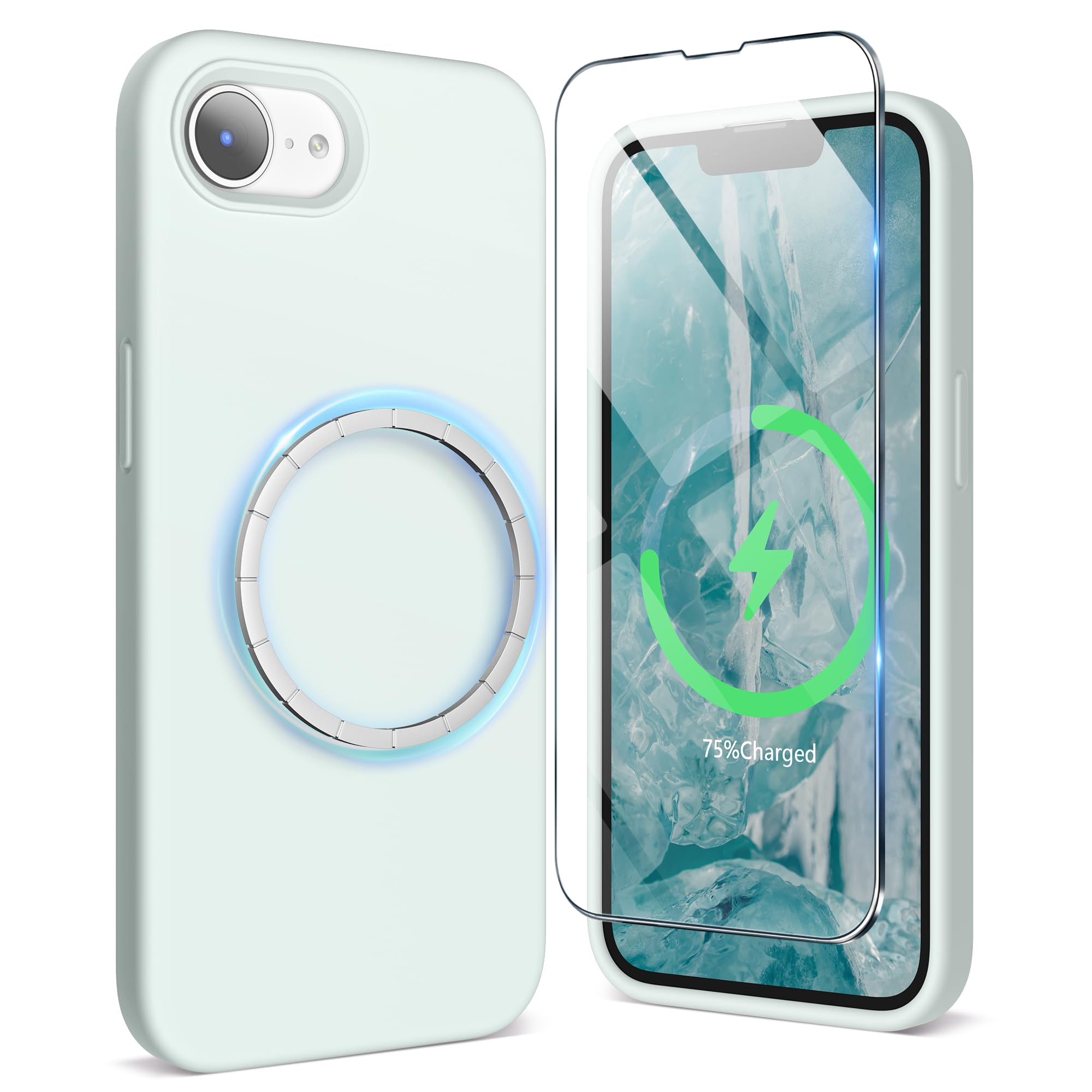 Coque Magnétique IPhone 16e (2025) 6.1" MagSafe – Housse Translucide Matte Soleil Couchant Anti-Choc Militaire