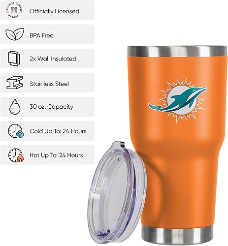 Vista 114 de FOCO NFL Team Logo 30oz Insulated Stainless Steel Travel Mug Tumbler