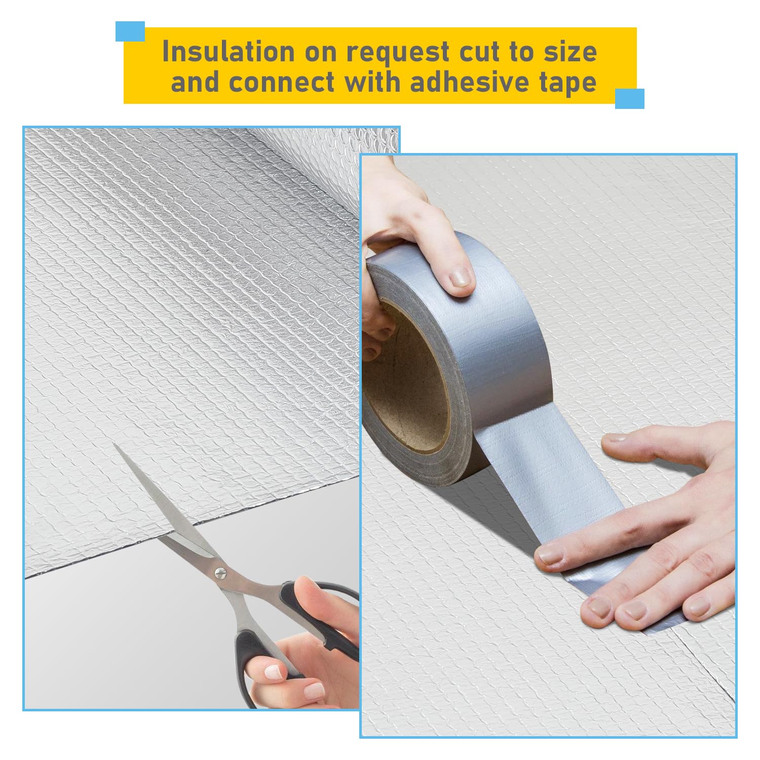 Ollewiellan Isolatiefolie, 1 m x 20 m, reflecterende folie, verwarming, 20 m², thermofolie, aluminium luchtkussenfolie, isolatiefolie, isolatie voor campers, bergruimtes, garages, ramen, daken, kassen