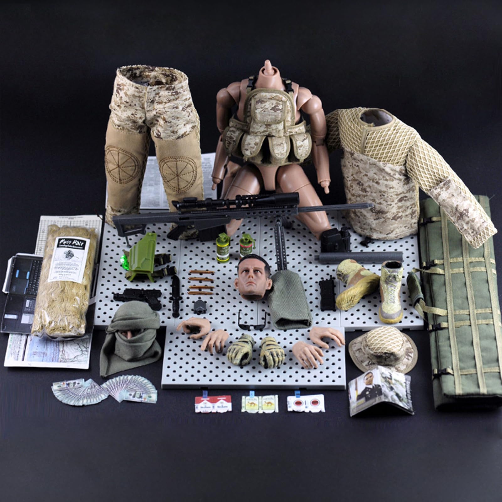 Amazon.com: Scakbyer 12 Inch Action Figures Military Set, 1/6