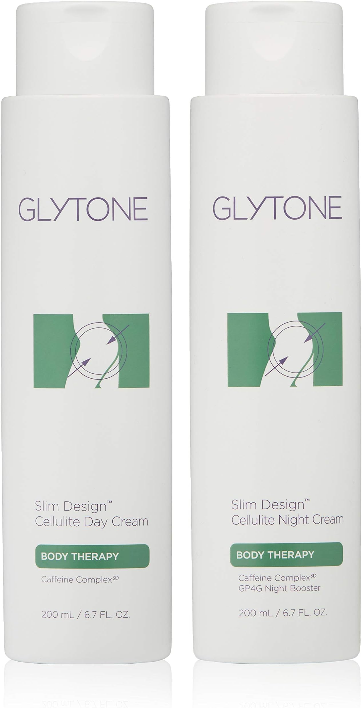 Glytone Slim Design Smoothing System with Slim Design Cellulite Day and Night Creams, Caffeine & Antioxidant Enriched, Firms, Tightens, Tones, Kit