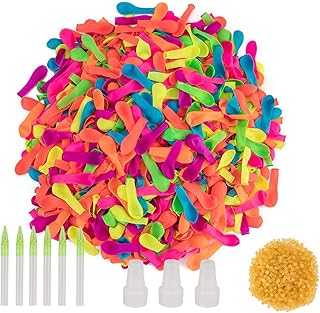 Water Balloons, 1400 Pack Water Balloons Bunch Refill Quick & Easy Kits, Assorted Colors Biodegradable Latex Summer Splash...