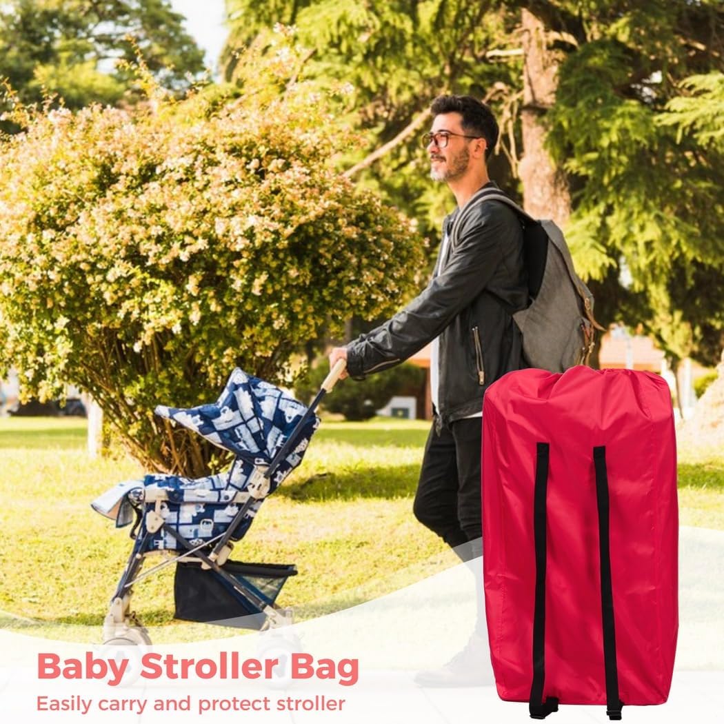 Gate Check Stroller Bag, Travel Bag For Single & Double Strollers, Lightweight Carrying Bag With Shoulder Strap For Airplane Use image 6 of 6 B0F7R9P4MN