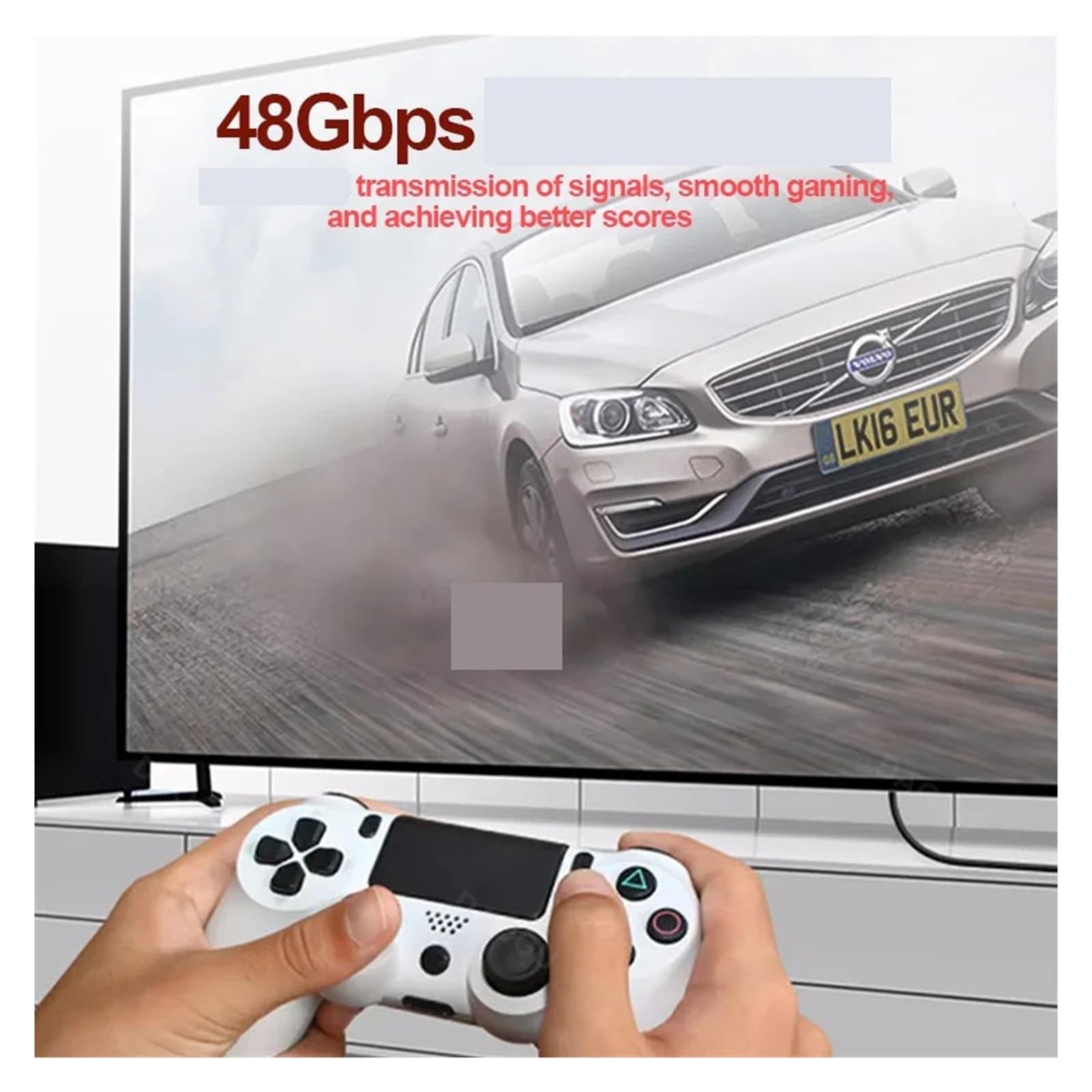 Câble HDMI 2.1 (48 Gbit/s, 8K À 60 Hz/4K À 120 Hz, HDR/3D) Fonctionne For HDTV/PC(2m)