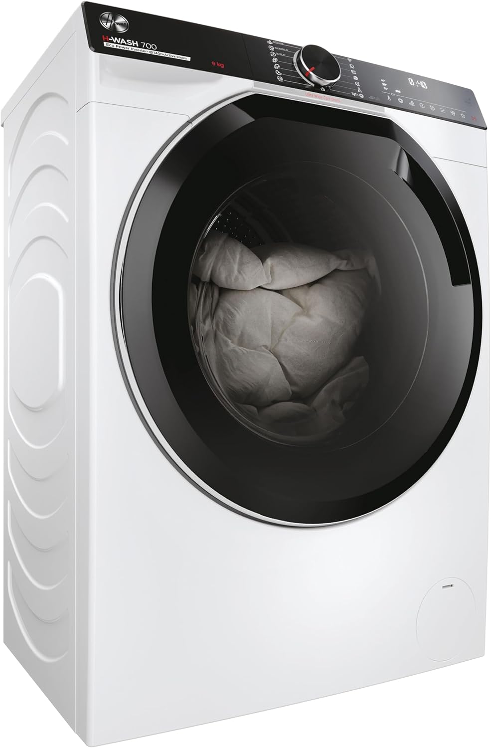 Hoover H-WASH 700 H7W449AMBC-S Lavatrice Slim, 9 Kg, 1400 Giri, Wi-Fi + BLE, Connesso, Auto Care, Steam Care Pro, Classe A, Bianco           [Classe di efficienza energetica A]